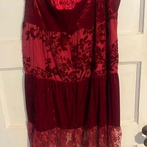 Amy Byer Red Velvet Skirt